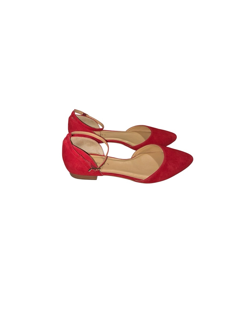 Talbots Red Suede Dress Flats - Picture 3 of 9